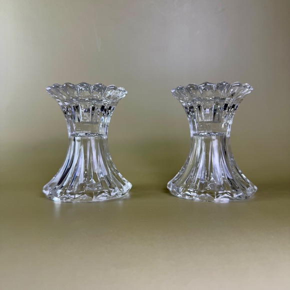 Mikasa Other - Mikasa Royal Suite Candle Holders - Clear Glass (Set of 2)